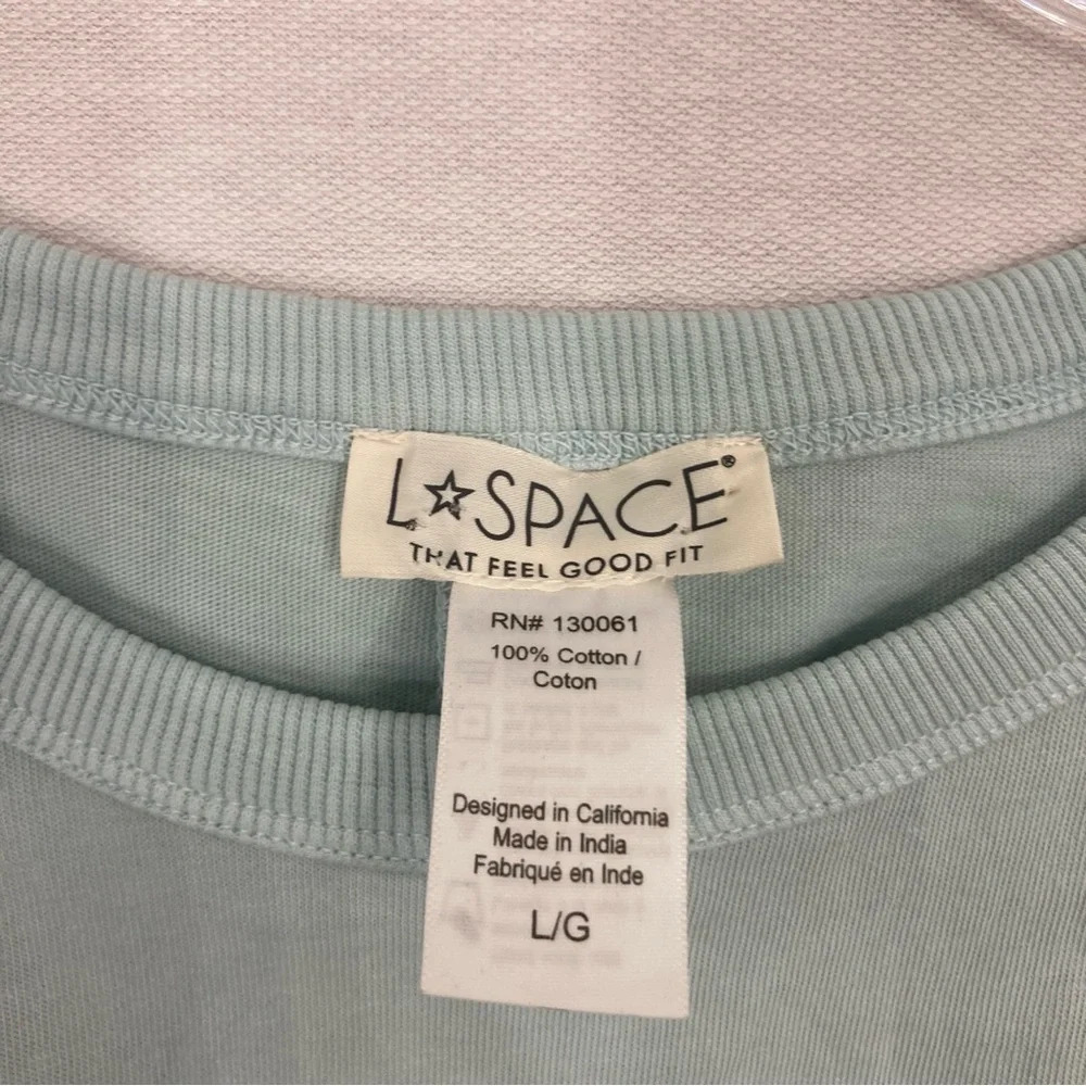 L*Space Blue Mint Stretch Sleeveless Twist Front Athleisure Mini Dress Large - Picture 5 of 12